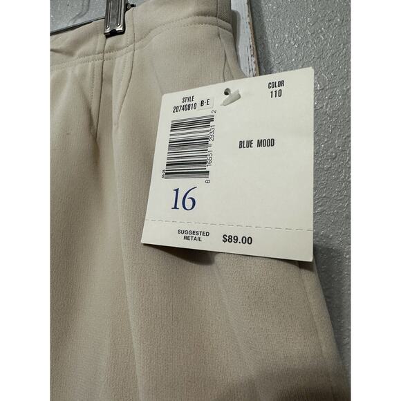 VTG NWT Sz 16 Liz Claiborne Cream Beige Blue Mood Skirt Style 20740810 B-E - Picture 5 of 5